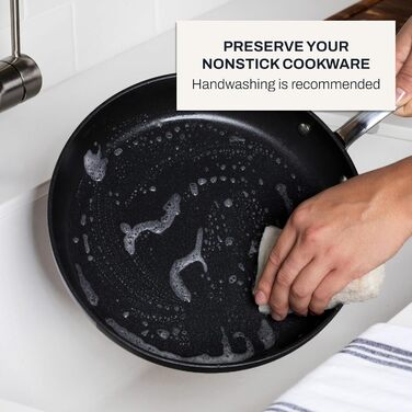 Набір кухонного посуду All-Clad E785S264/E785S263, 2 шт. (8 та 10 дюймів), з антипригарним покриттям Hartelox, без PFOA, чорний, алюміній