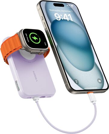 Вбудований кабель Apple, функція зарядки Apple Watch, LED-дисплей, 20W PD, 10000mAh