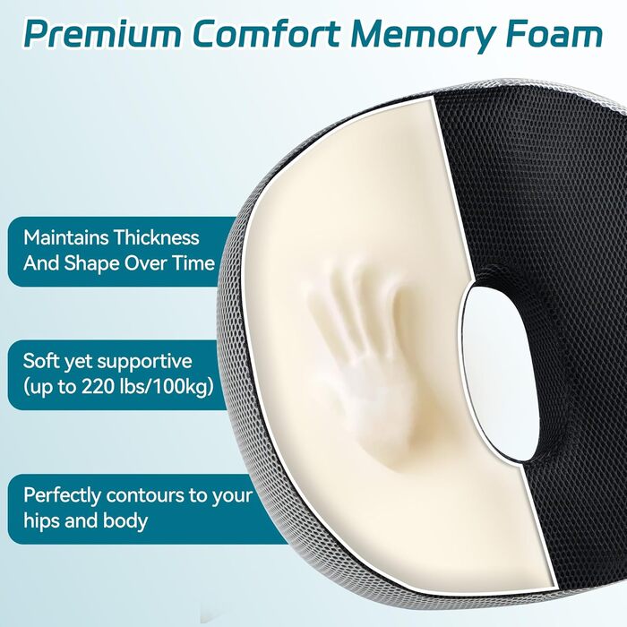 Ортопедична подушка для сидіння, ергономічна подушка для сидіння