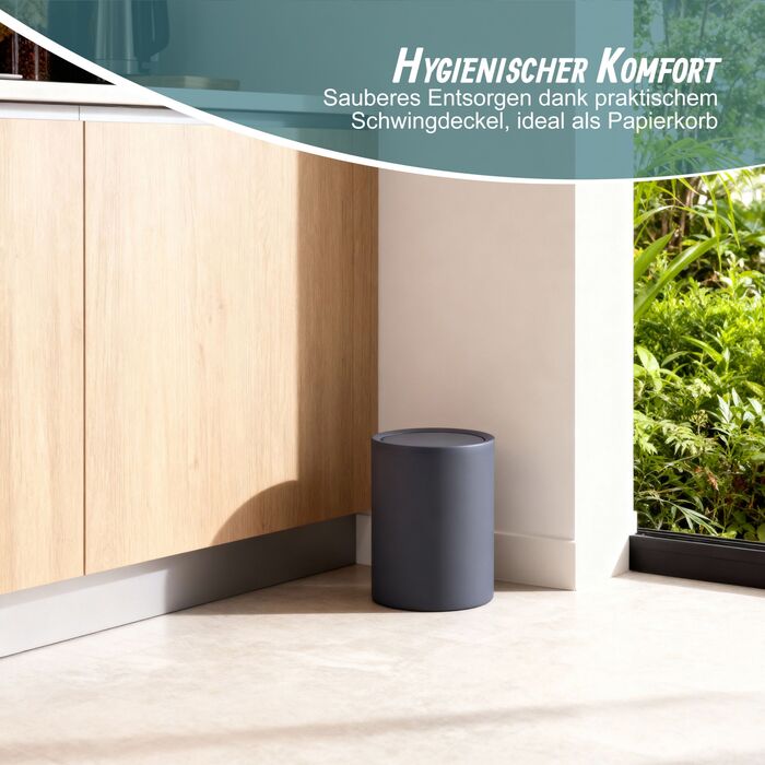 Контейнер для косметики Relaxdays з кришкою-гойдалкою, 6 літрів