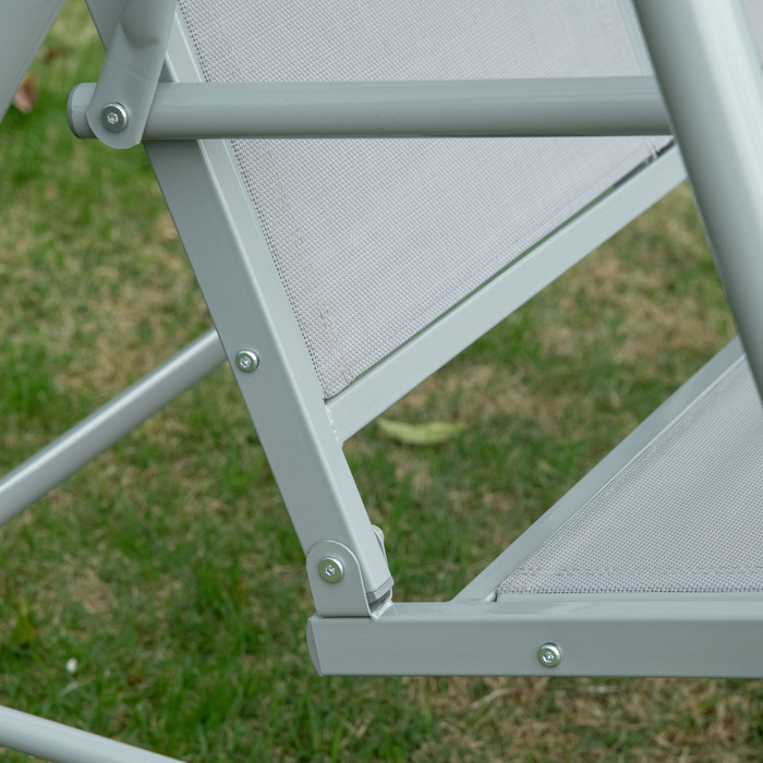 Гойдалка Голлівуд з регульованим сонцезахистом, 3-місна садова гойдалка з антиковзними ніжками, міцна лавка-гойдалка, витримує до 240 кг, ідеально підходить для саду, тераси, розміри 171x108x154 см, сірого кольору.