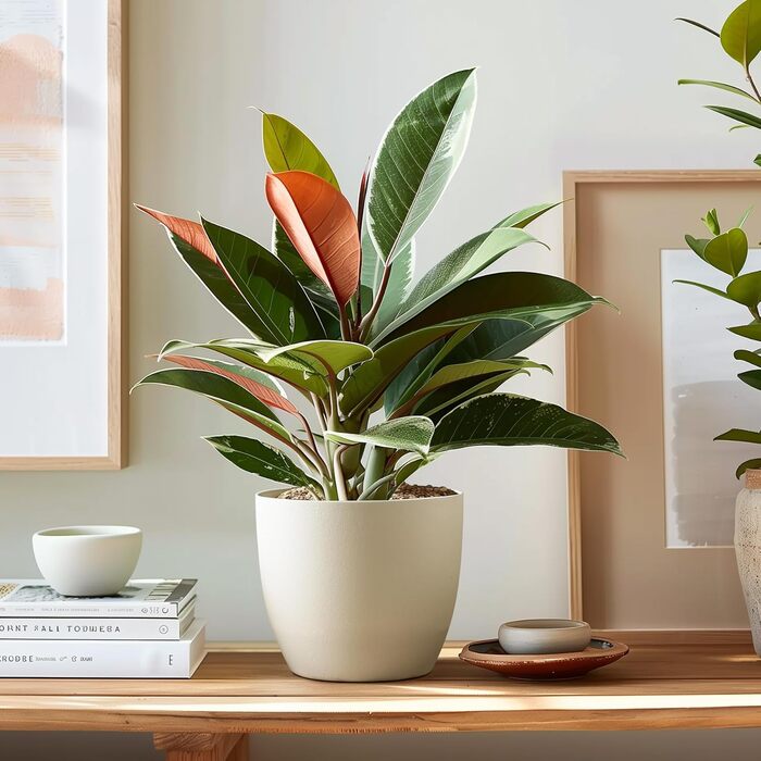 Набір горщиків для квітів T4U 15см з автополивом та індикатором рівня води, 4 шт. Горщики для квітів, вазони для дому та саду (білі, 18.5*16см)