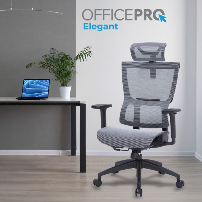 Крісло офісне OfficePro Elegant OC660-B-DG-DG