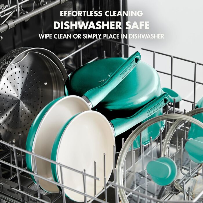 GreenPan Rio: Сковорода з керамічним покриттям та лопаткою, 20.3 см, антипригарна, без PFAS, для приготування сніданку, посудомийна, термостійка, блакитна