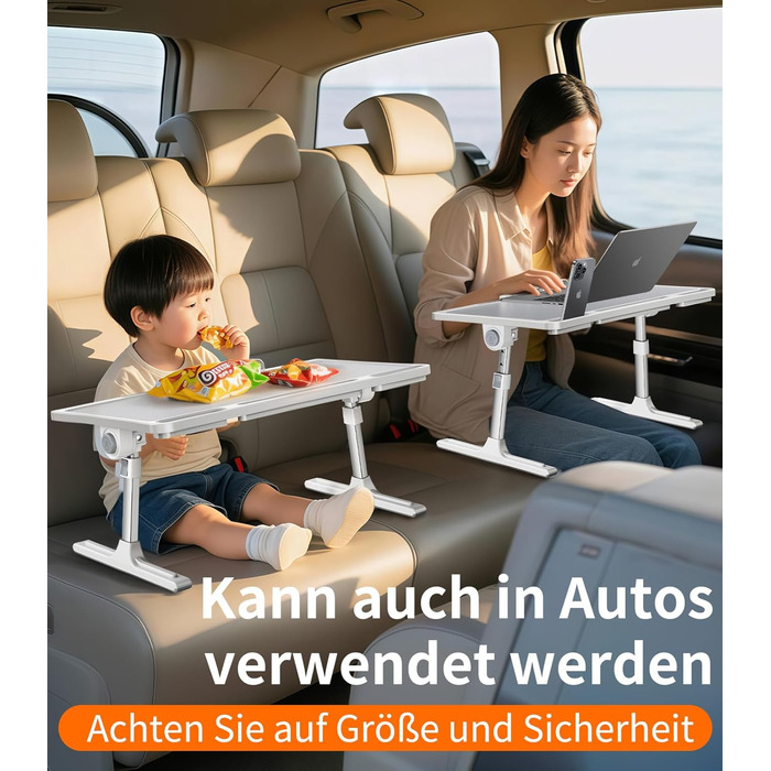 Зручний столик-підставка для ноутбука з регулюванням висоти, лапдеск для ліжка, дивана, софи. Сумісний з ноутбуками до 17 дюймів.