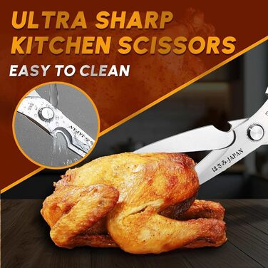 Набір кухонних ножиць Dream Reach Silver: кухонні, для птиці та кісток, нержавіюча сталь, багатофункціональні, миються в посудомийній машині