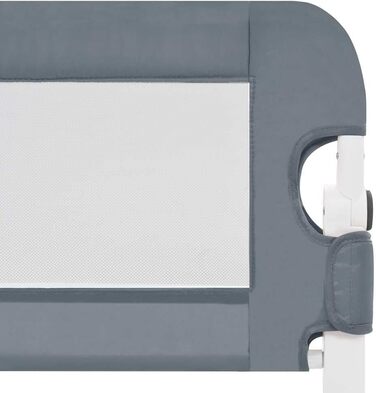 Захисний бортик для ліжка vidaXL для дітей та малюків 150x42 см, сірий, поліестер