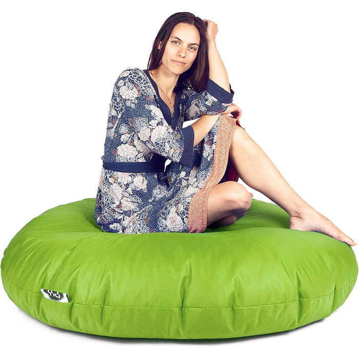 В 1 Функція Beanbag Seat Cushion Bean Bag - Kiwi - діаметр 100 см у 25 кольорах та 3 різних кольорах Розміри - повністю заповнені, 2