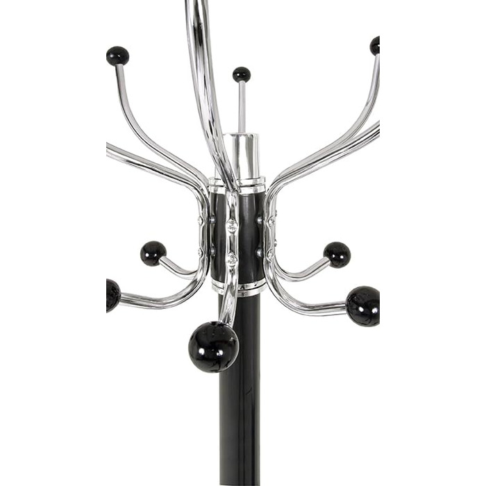 Вішалка для одягу HAKU Möbel, хром, чорний мармур, метал, 176 x 38 см, сучасний стиль