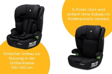 Автокрісло Osann Resa Kindersitz 76-150 см, i-Size, 1 рік+, без Isofix, 5-точкова система, регульований підголівник, чорний