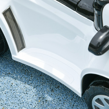 Дитяче катання 2-в-1, знімний капюшон, світлові ефекти, музика, гудок, виготовлено з пластику та металу, розміри 96 x 39 x 90 см, білий/чорний