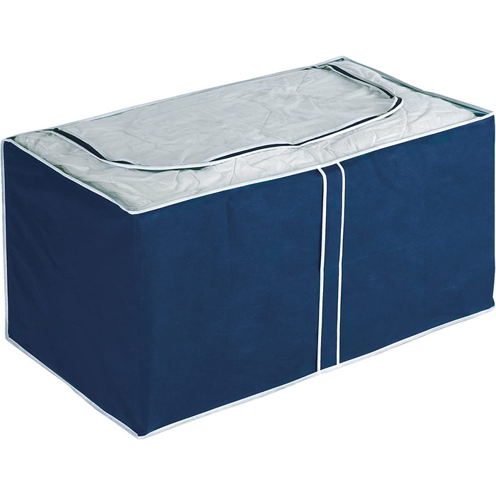 Практична тканинна шафа для зберігання текстилю без пилу, 75 x 150 x 50 см, Navy & Jumbo-Box Air, ящик для зберігання текстилю, 91 x 48 x 53 см, Navy