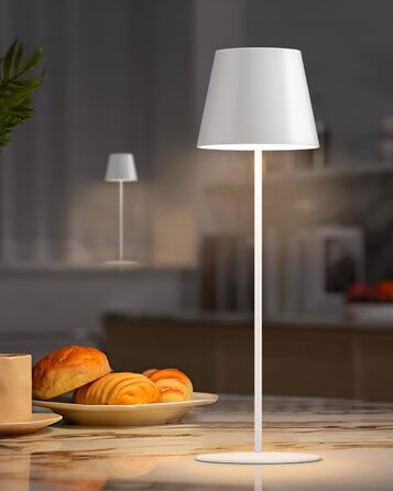 LED-лампа настільна бездротова FUYO, 2 шт. з USB-C зарядкою, регулювання яскравості, 2700K-6000K, для дому та саду (чорна)