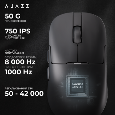 Бездротова миша Ajazz AJ159 APEX Black (AJM159-A-B)