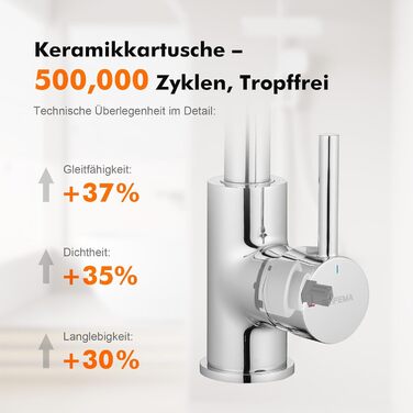 Змішувач для ванної кімнати GRIFEMA, одноlever, нержавіюча сталь, 180 мм, 3/8″, для гостей, G1002A (срібний)