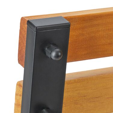 Лавочка для саду Relaxdays з дерев'яною лавкою та сталевим каркасом