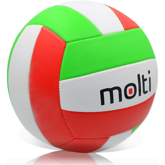 Мольті волейбол пляжний волейбол розмір 5 спорт дозвілля в приміщенні на відкритому повітрі командна гра зелено-червоно-білий
