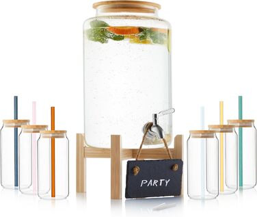 Скляна графиня SÄNGER London 1.15 л сірого кольору з ручкою, для води та крижаного чаю, миється в посудомийній машині