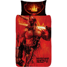Офіційний комплект постільної білизни Hellboy Legendary Af для двоспального ліжка, Розмір 200 х 200 см (підодіяльник для односпального ліжка)