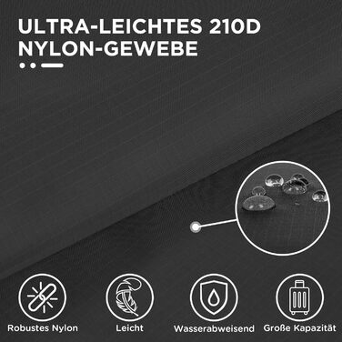 Набір компресійних органайзерів для одягу в подорож Cipway, ультралегкі пакувальні куби для валізи та рюкзака, 8 предметів, чорний
