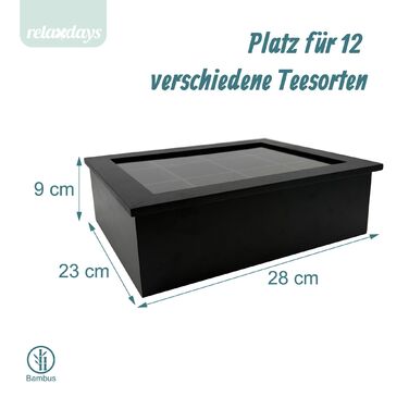 Організатор для чайних пакетиків Relaxdays на 12 відділень