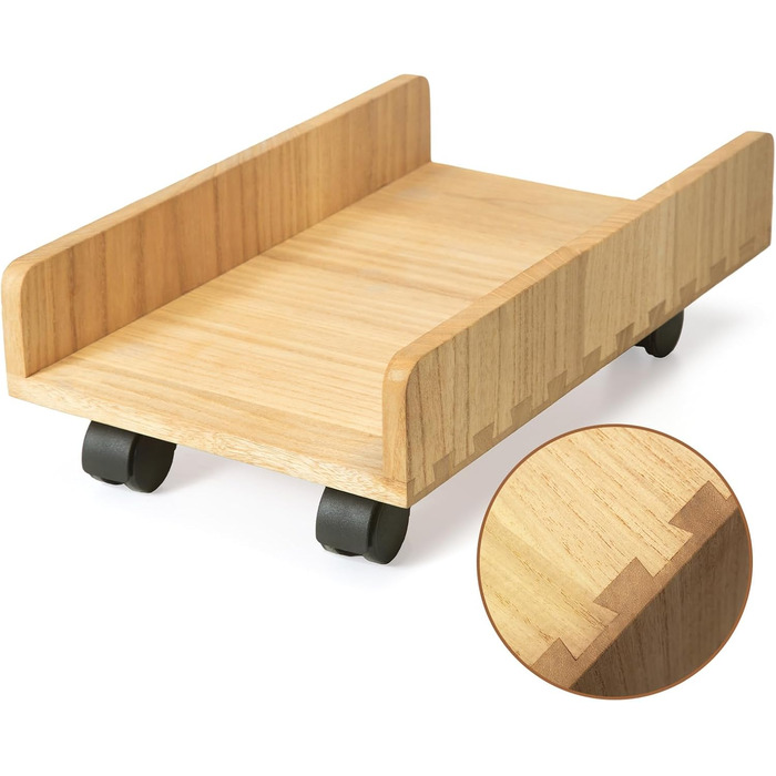 Кріплення для CPU KIRIGEN, комп'ютерний корпус ATX, мобільний стенд з колесами, натуральне дерево