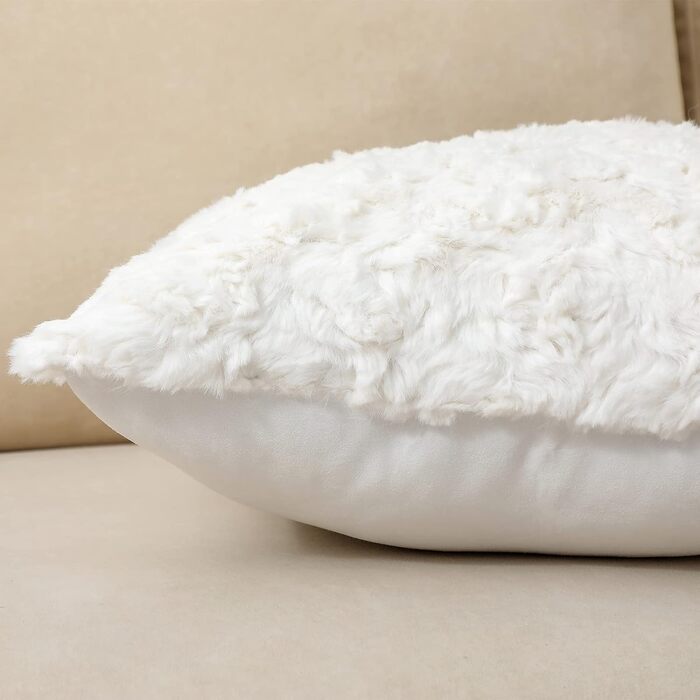 Плюшеві чохли для подушок NIULAA 2 шт 45x45 см білі