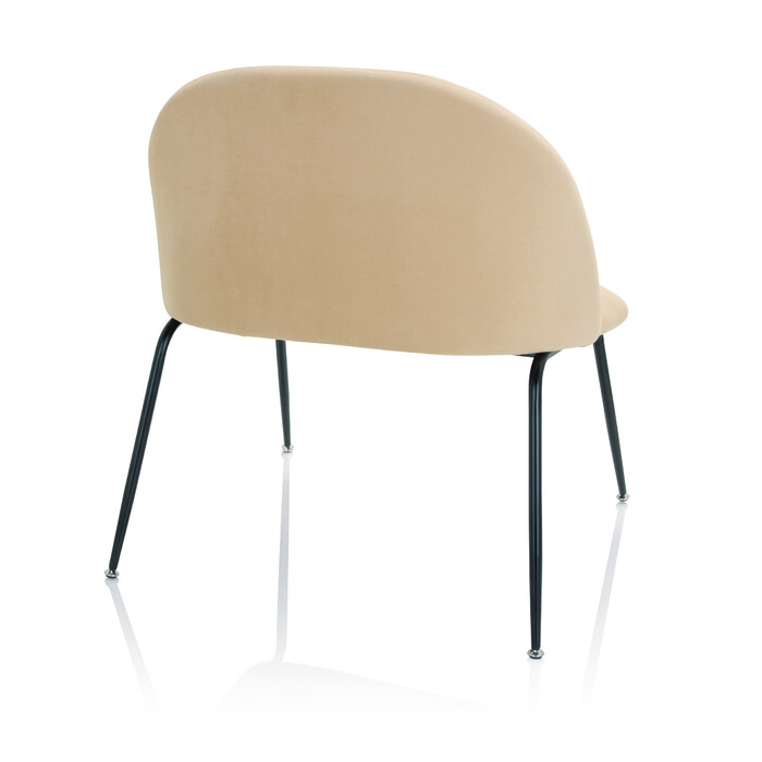 Крісло для відпочинку / Крісло для вітальні VELVO, оксамит, бежевий, hjh OFFICE