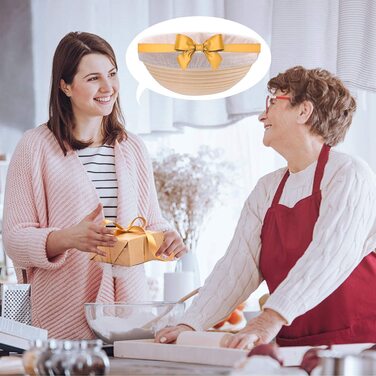 Набір для закваски, 11 предметів: гніт для хліба, гніт для хліба круглий 23 см, повний набір аксесуарів для випікання хліба, набір для випікання хліба, великий подарунок для початківців та досвідчених пекарів (гніт для хліба круглий 23 см)