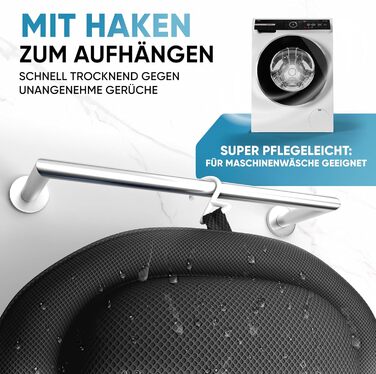 Преміум подушка для ванни XXL рожева | Додаткова підтримка для шиї та плечей | Швидковисихаюча, пральна подушка для ванни з 4 великими присосками | Подушка для ванни рожева (XX-Large, Чорний)