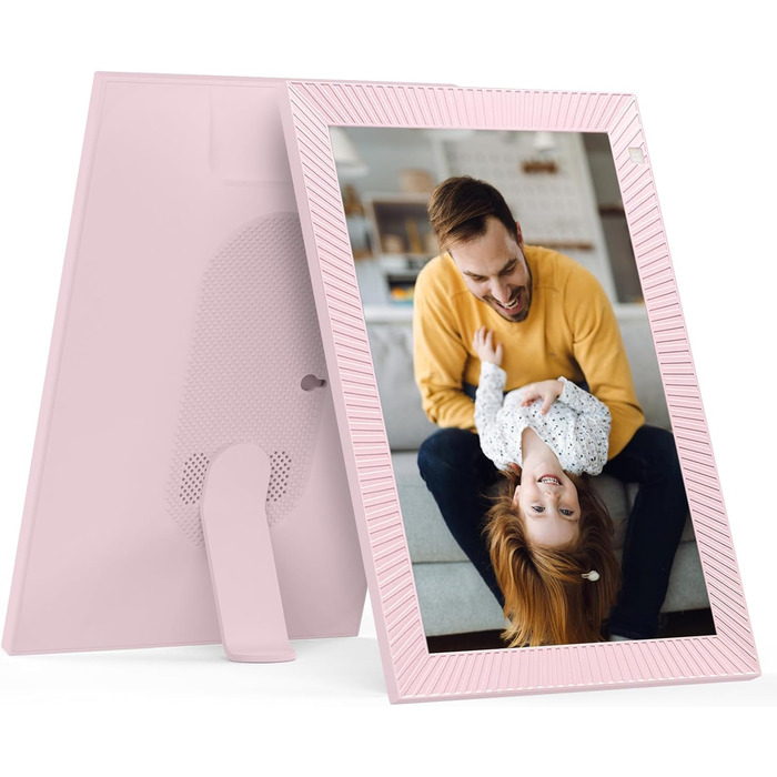 Цифровий фоторамка Cytem 10.1 дюйма з Wi-Fi, 32GB, сенсор руху, автоматичне поворотом, IPS 16:10 дисплей, сенсорний екран (рожевий)