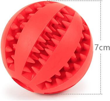 Іграшка для собак AGIA TEX догляд за зубами м'яч для лікування, м'яч для собак розумові тренування та розваги м'яч для закусок з натурального каучуку (3 шт. и, синій / червоний / зелений)