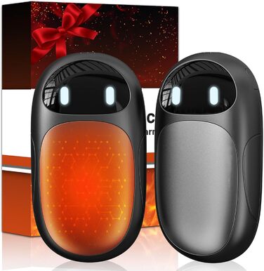 Електричні грілки для рук DDKJ - 2 шт. з LED-дисплеєм, 3 режими нагріву, перезаряджаються, для дітей, чоловіків, жінок. Компактні, багаторазові, білий та чорний колір