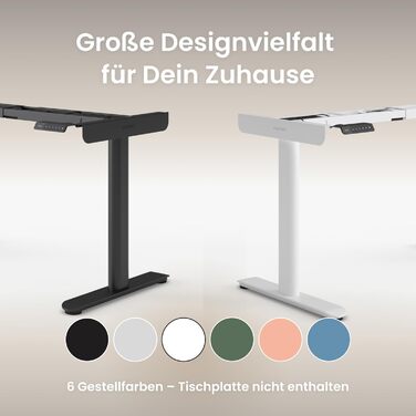 Ерготопія Десктопія Вone – Регульований стіл, електричний, з подвійним мотором, TÜV-сертифікований, 7 років гарантії, пастельно-блакитний