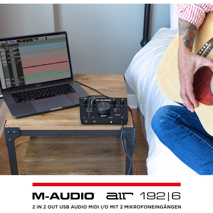 M-Audio Air 192|6: USB аудіоінтерфейс для запису в студійній якості з 2 XLR/Line входами та програмним забезпеченням AIR 192|6 (Чорний)