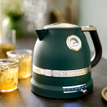 Електричний чайник KitchenAid з регулюванням температури 50-100°C, 1.5L, нержавіюча сталь (Empire), фільтр від накипу