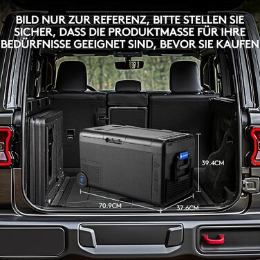 Автомобільний компресорний холодильник AAOBOSI 38л: Електричний охолоджувач для авто, кемпінгу, риболовлі (-20°C/+20°C), 12/24V/230V, USB