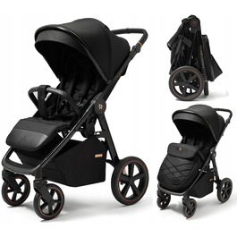 Дитячий візок-прогулянка 4BABY Xplode, чорний, алюмінієвий, з аксесуарами
