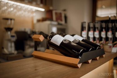 Стильна полиця для вина RAXI™ з бука (2 пляшки) - преміум дизайн