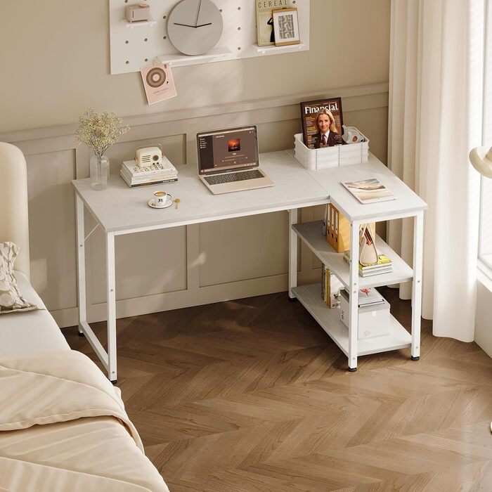 Ігровий стіл Coleshome, кутовий, з обертовим ящиком, 120x70 см, білий