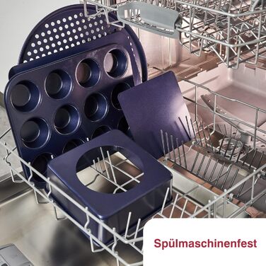 Форма для випічки Zyliss E980194 Springform, з антипригарним покриттям, з вуглецевої сталі, темно-синього кольору, з плоскою основою, для маленьких тортів, з гарантією 5 років