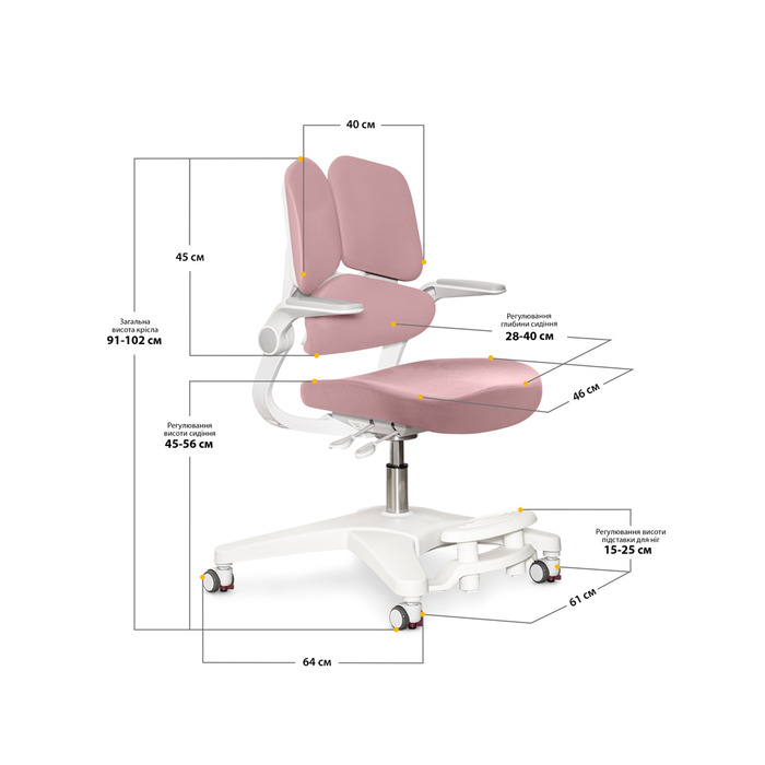 Дитяче крісло Mealux Trident Dark Pink (арт.Y-617 DP)