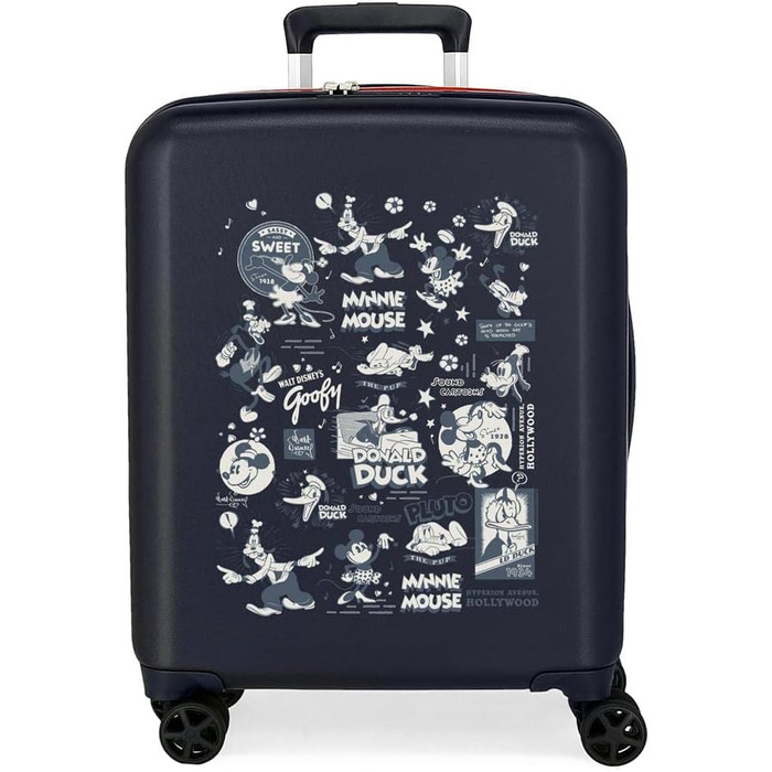 Валіза Disney 100 Special Shine Mickey Medium валіза чорна 48x70x26 см Жорсткий ABS Інтегрований замок TSA 81L 3.98 кг 4 подвійні колеса (валіза-салон, комікс)