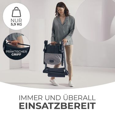 Дитячий стільчик Kinderkraft FOLDEE, зелений: регульована спинка, підставка для ніг, піднос та корзина для аксесуарів