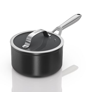 Набір посуду Ninja Extended Life з керамічним покриттям (5 предметів): сковороди 20 та 24 см + каструлі з кришкою 16, 18 та 20 см, антипригарне покриття (без PFOA, PFOS, свинцю та кадмію), безпечний у духовці до 285°C