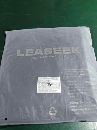 Шкіряний фартух для зварювальника LeaSeek з 6 кишенями, термостійкий та вогнестійкий, великий розмір 42' x 36', з рукавичками (чорний)