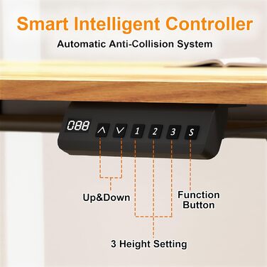 Електричний кутовий стіл BEXEVUE з регулюванням висоти 160x140 см, 3 функції пам'яті, антиколізійна технологія, для дому та офісу, бежевий