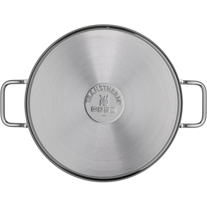 Сковорода WMF Schmorpfanne 28 см з високим бортиком, каструля-жаровня Induktion, сковорода з кришкою 5.0л, Cromargan нержавіюча сталь з покриттям, для духовки, антипригарне покриття, високий бортик