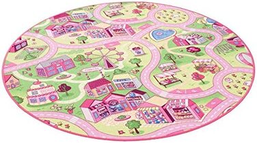 Дитячий ігровий килимок Snapstyle Pink Village Round, 7 розмірів (100 см)