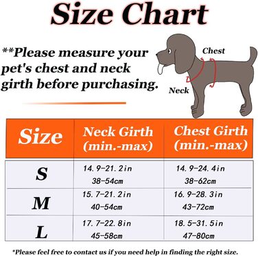 Шлейка для собак cuxbz для собак середнього розміру, шлейка для собак із захистом від натягу, регульована захисна шлейка, Світловідбиваюча шлейка для собак, шлейка для собак середнього розміру, м (окружність шиї 41 см-55 см, окружність грудей 42 см - 73 с
